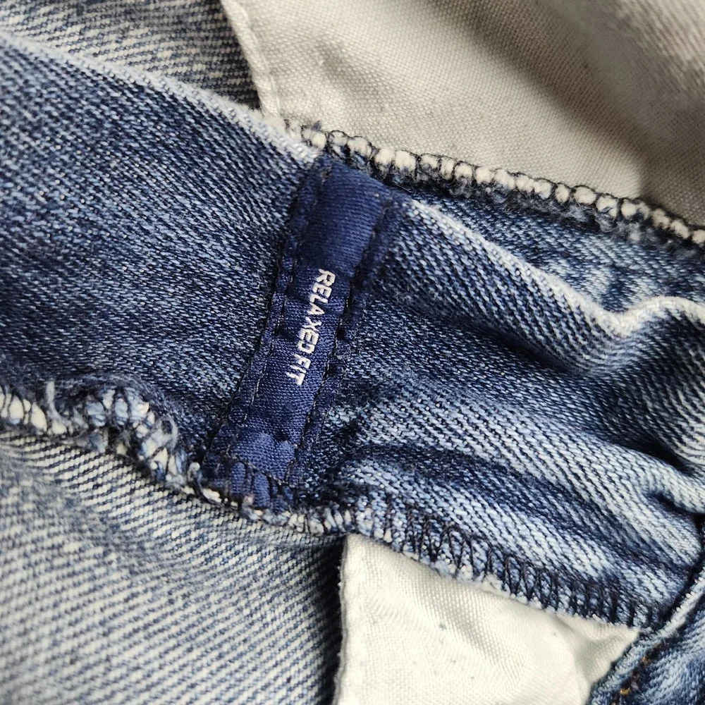 Nautica Jeans Co Y2K Jeans Mens 38x30 Relaxed Straight Blue Distressed